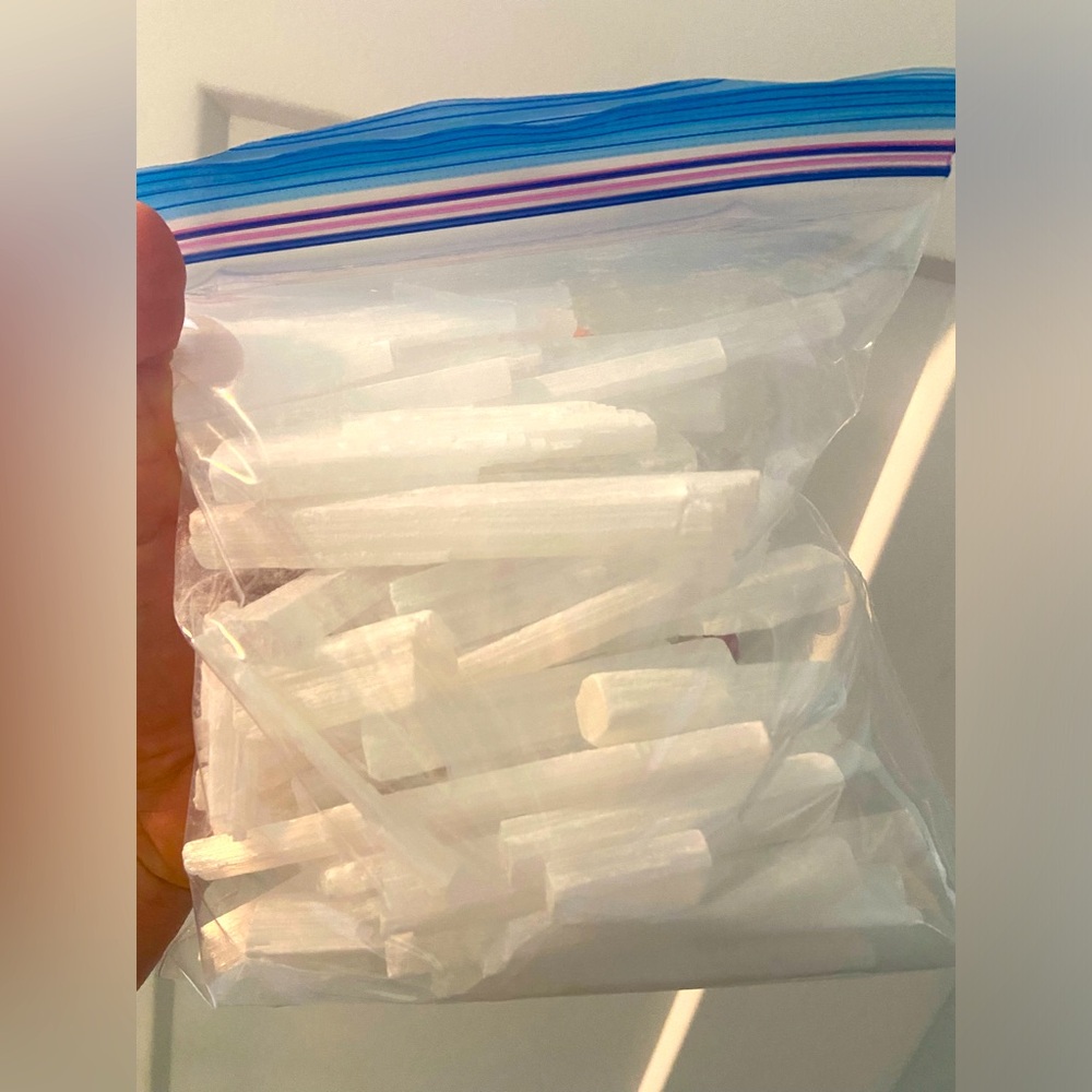 Selenite crystal pieces